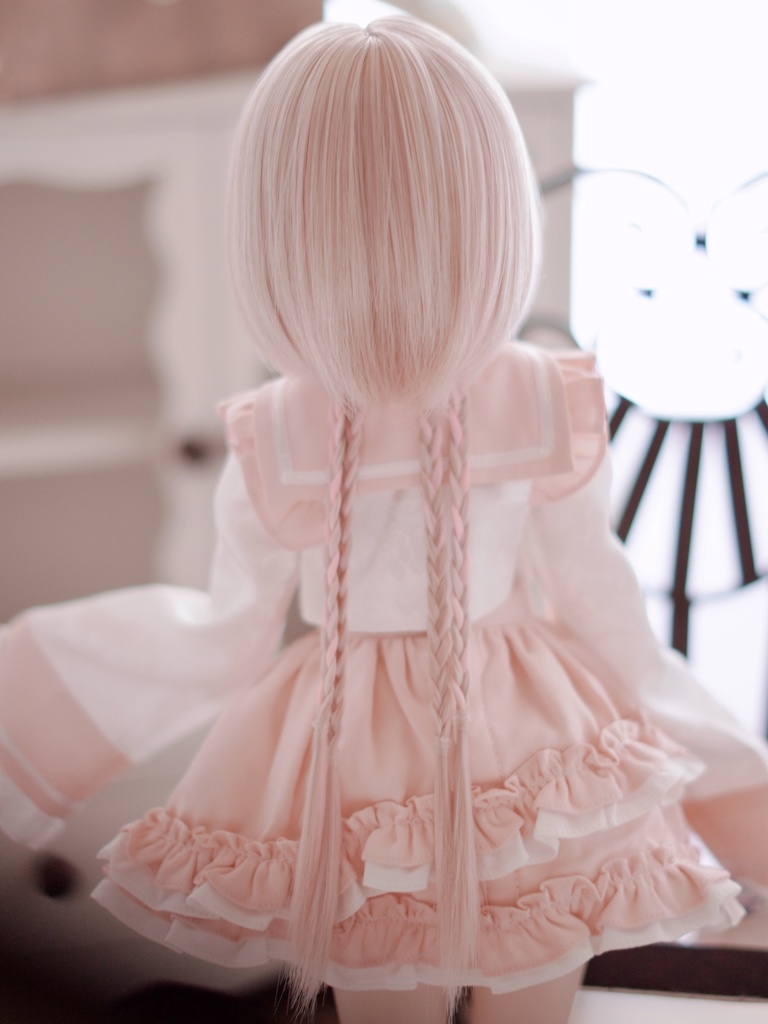 8~9インチ即納ウィッグ【ブレイドバングボブ】MDD.DD.SDサイズ ドールウィッグ