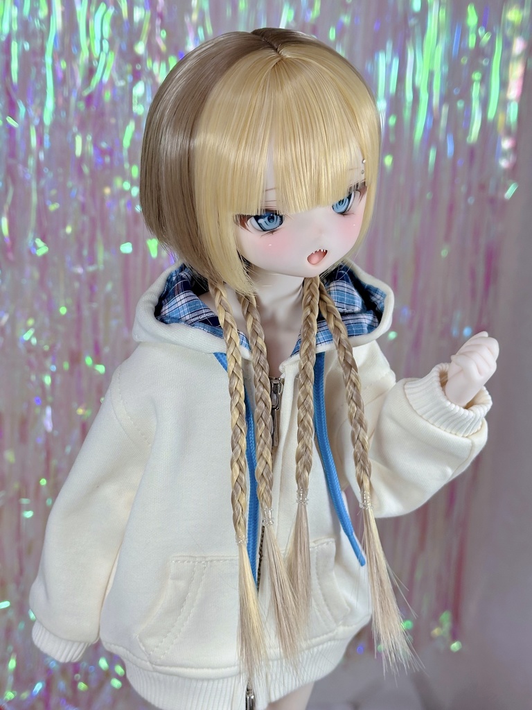 8~9インチ即納ウィッグ【ブレイドバングボブ】MDD.DD.SDサイズ ドールウィッグ