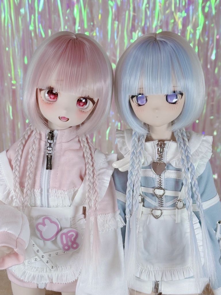 8~9インチ即納ウィッグ【ブレイドバングボブ】MDD.DD.SDサイズ ドールウィッグ