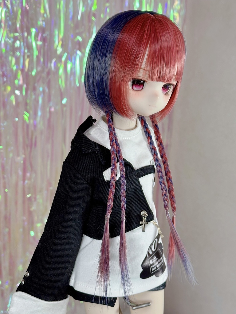 8~9インチ即納ウィッグ【ブレイドバングボブ】MDD.DD.SDサイズ ドールウィッグ