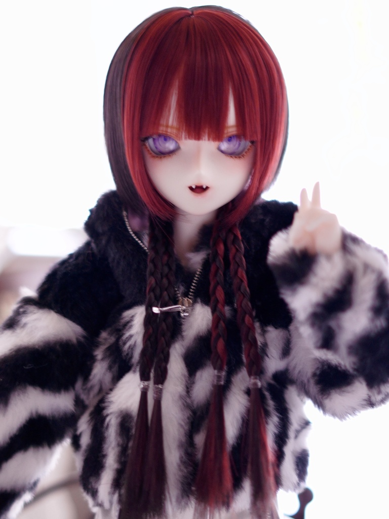 8~9インチ即納ウィッグ【ブレイドバングボブ】MDD.DD.SDサイズ ドールウィッグ