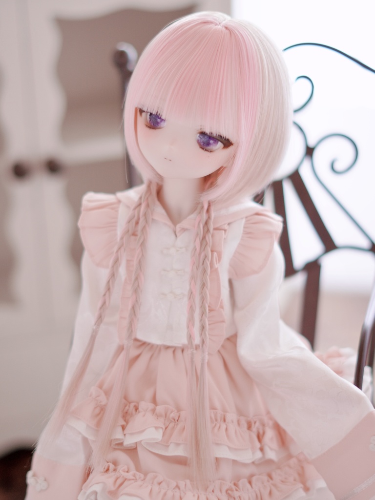 8~9インチ即納ウィッグ【ブレイドバングボブ】MDD.DD.SDサイズ ドールウィッグ