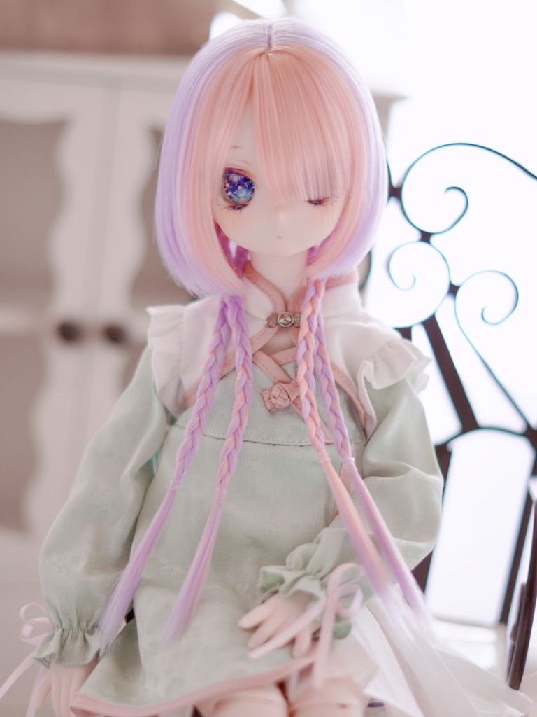 8~9インチ即納ウィッグ【ブレイドバングボブ】MDD.DD.SDサイズ ドールウィッグ