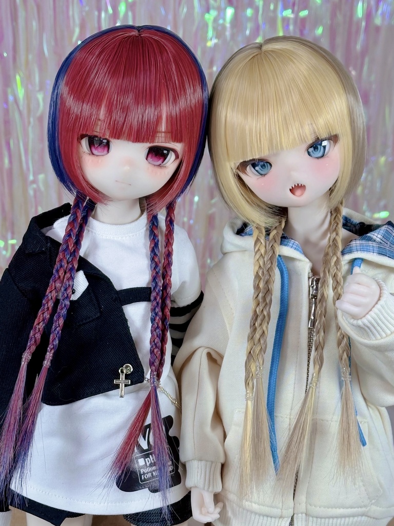 8~9インチ即納ウィッグ【ブレイドバングボブ】MDD.DD.SDサイズ ドールウィッグ