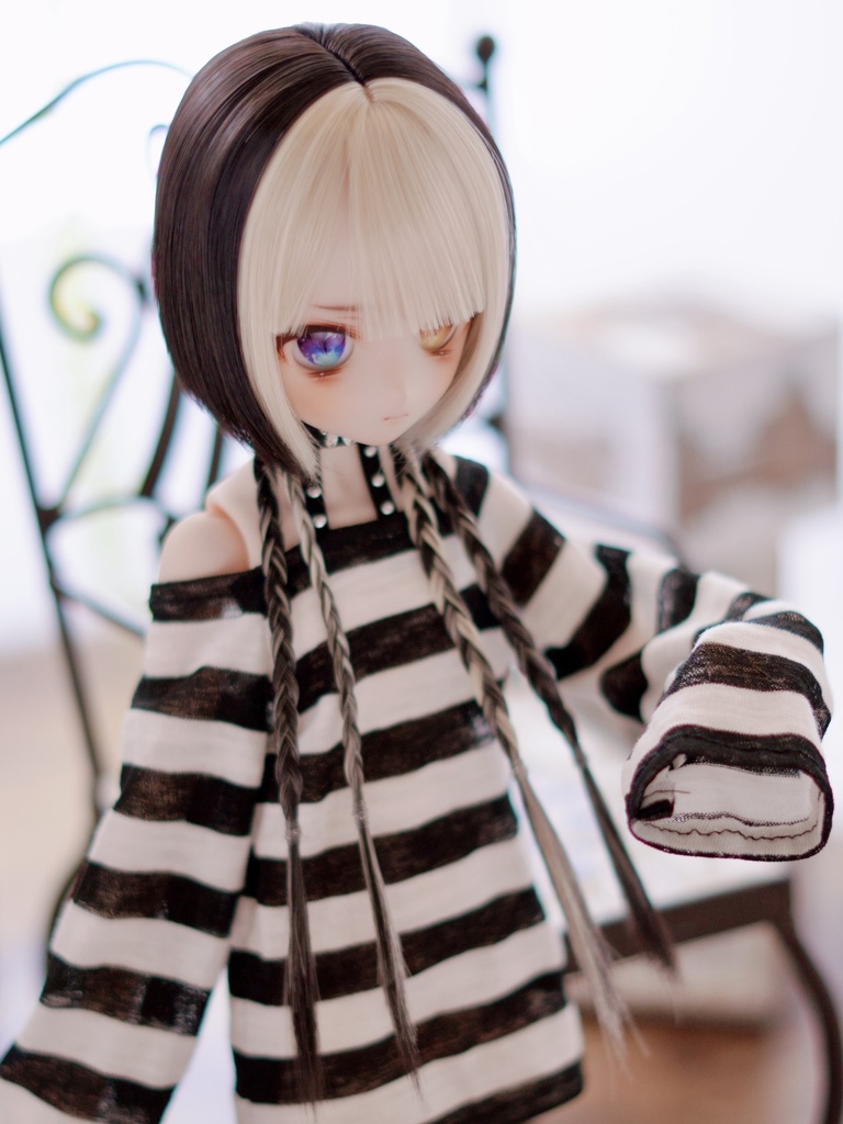 8~9インチ即納ウィッグ【ブレイドバングボブ】MDD.DD.SDサイズ ドールウィッグ