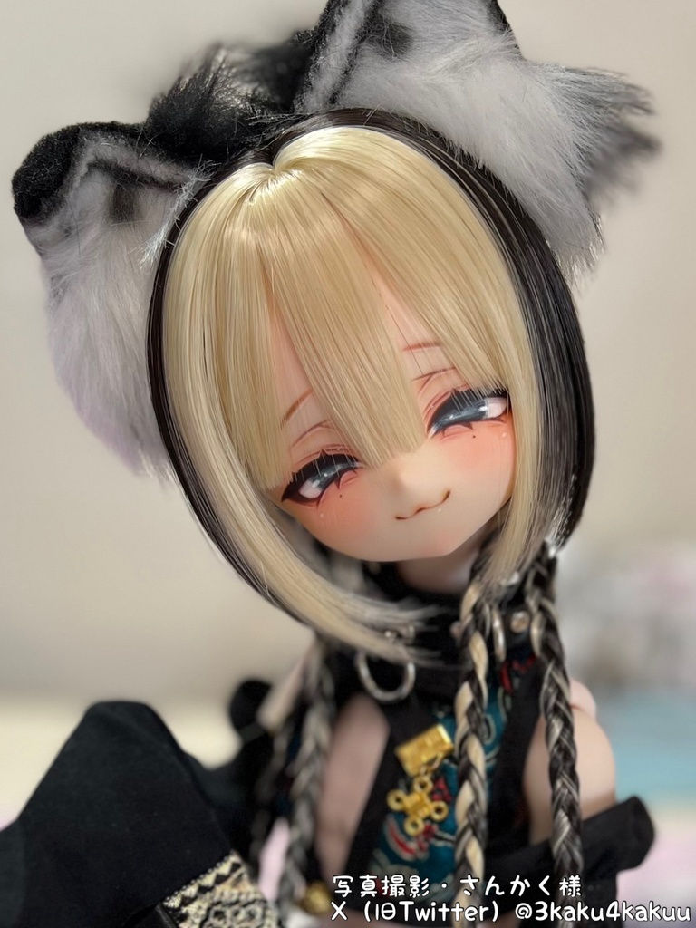 8~9インチ即納ウィッグ【ブレイドバングボブ】MDD.DD.SDサイズ ドールウィッグ