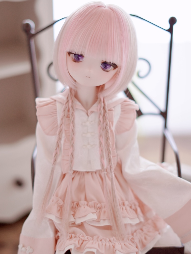 8~9インチ即納ウィッグ【ブレイドバングボブ】MDD.DD.SDサイズ ドールウィッグ