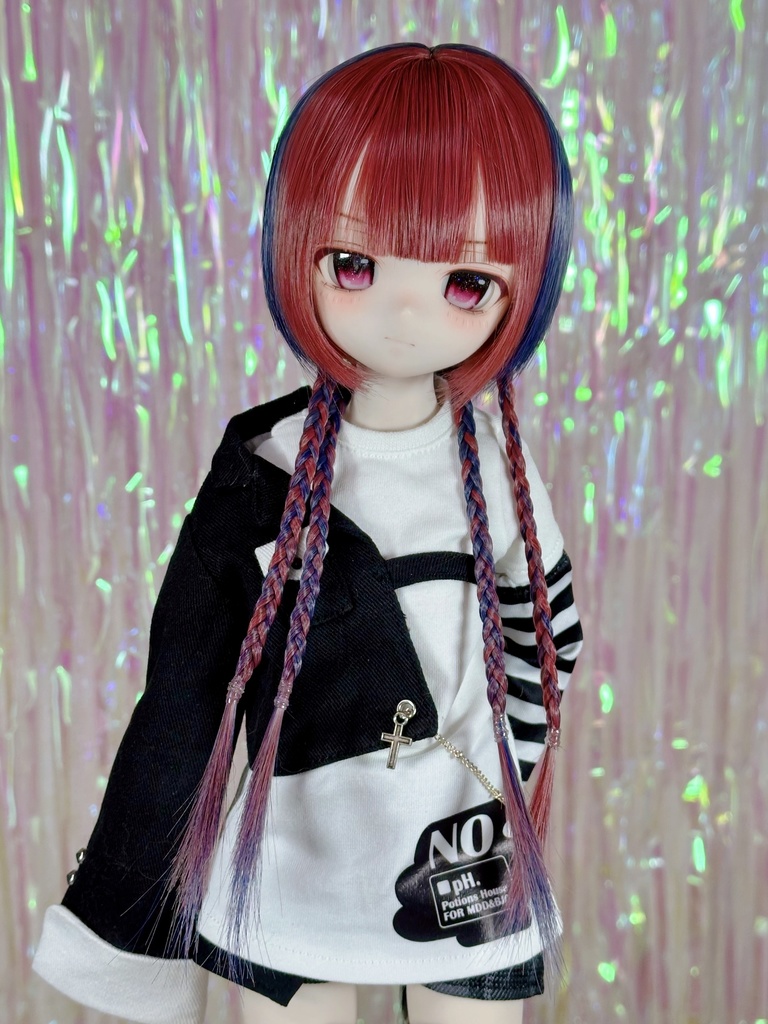 8~9インチ即納ウィッグ【ブレイドバングボブ】MDD.DD.SDサイズ ドールウィッグ
