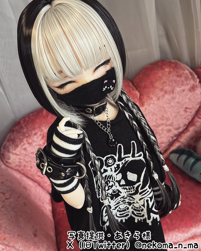 8~9インチ即納ウィッグ【ブレイドバングボブ】MDD.DD.SDサイズ ドールウィッグ