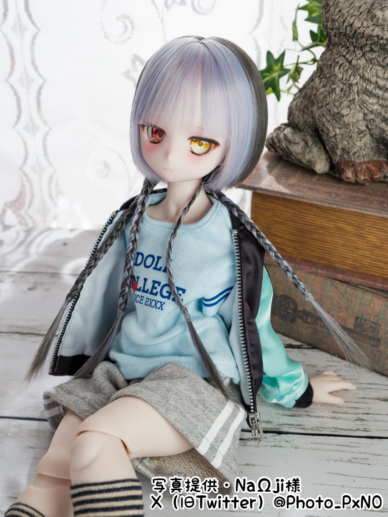 8~9インチ即納ウィッグ【ブレイドバングボブ】MDD.DD.SDサイズ ドールウィッグ