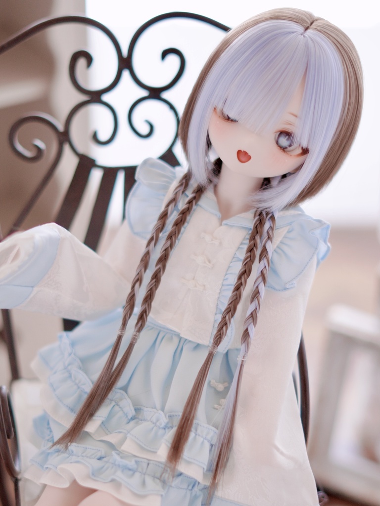 8~9インチ即納ウィッグ【ブレイドバングボブ】MDD.DD.SDサイズ ドールウィッグ