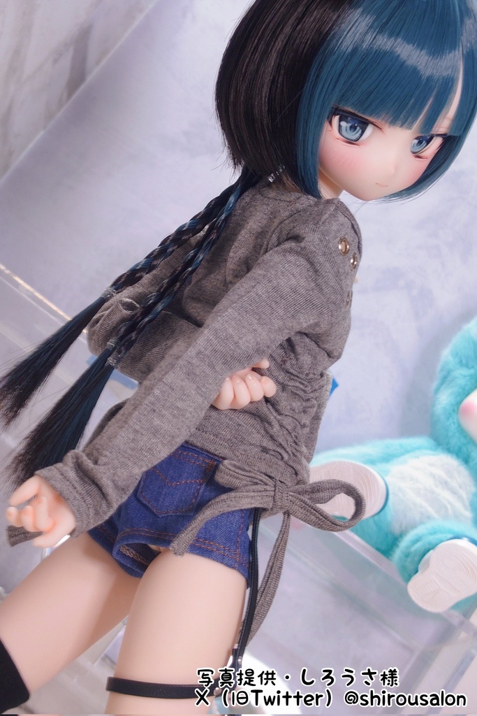 8~9インチ即納ウィッグ【ブレイドバングボブ】MDD.DD.SDサイズ ドールウィッグ