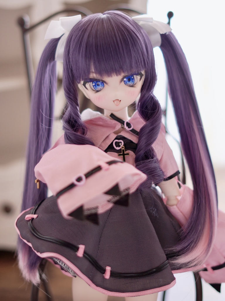 8~9インチ即納ウィッグ【メーリーツインテール】MDD.DD.SDサイズ ドールウィッグ