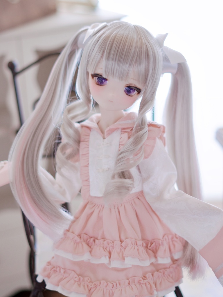 8~9インチ即納ウィッグ【メーリーツインテール】MDD.DD.SDサイズ ドールウィッグ