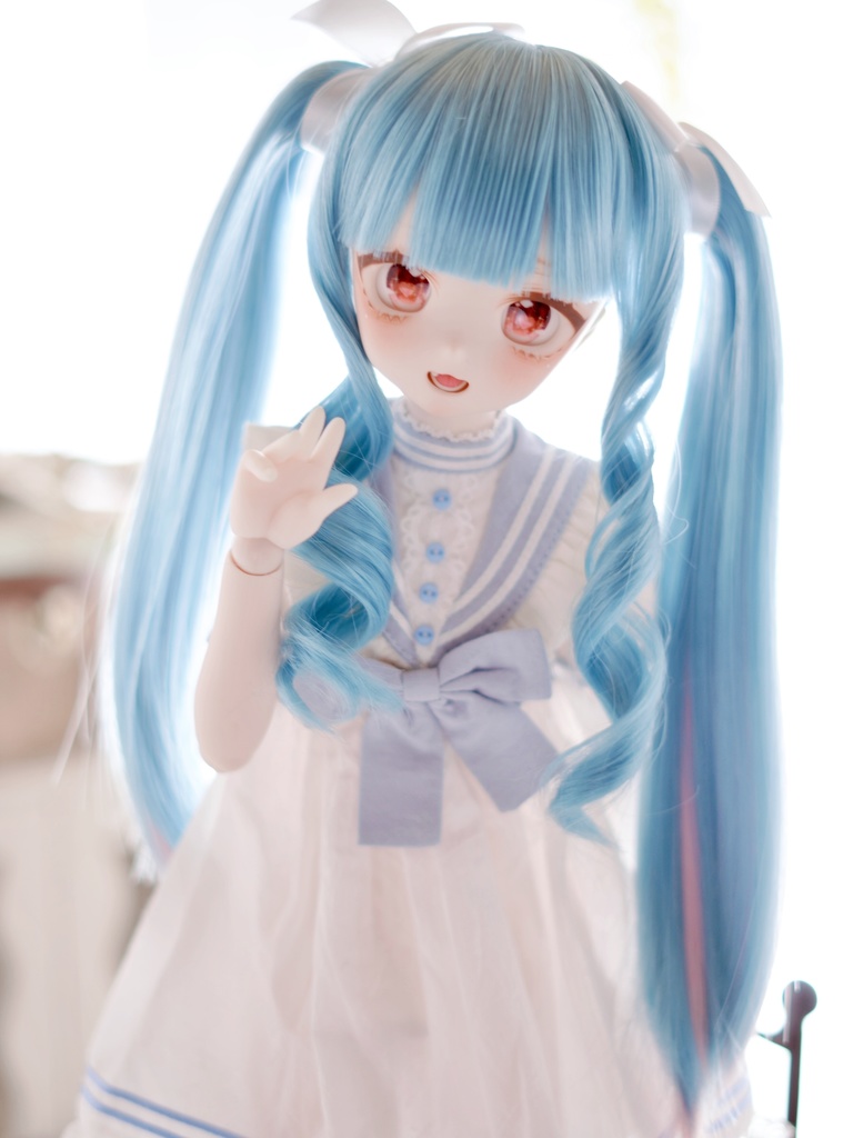 8~9インチ即納ウィッグ【メーリーツインテール】MDD.DD.SDサイズ ドールウィッグ