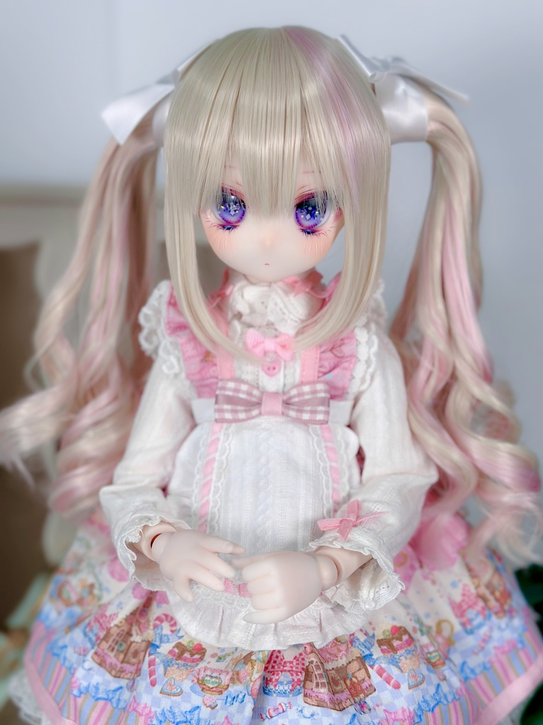 8~9インチ即納ウィッグ【シュガリーツイン】MDD.DD.SDサイズ ドールウィッグ