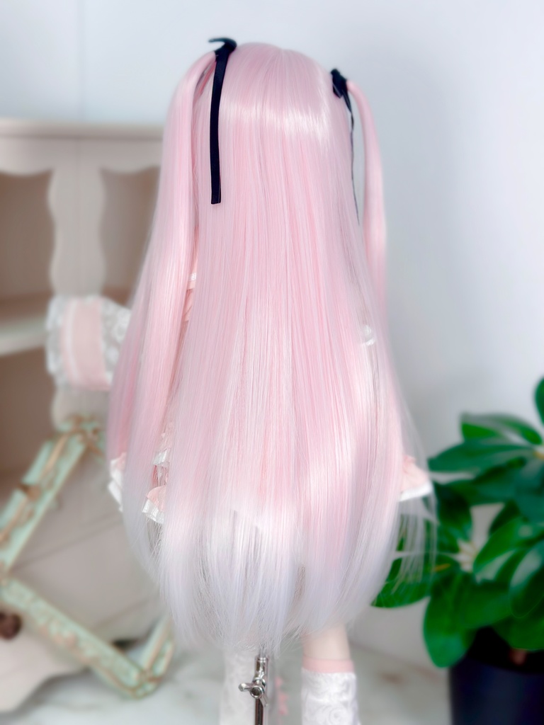 8~9インチ即納ウィッグ【ロングツーサイドアップ】MDD.DD.SDサイズ ドールウィッグ