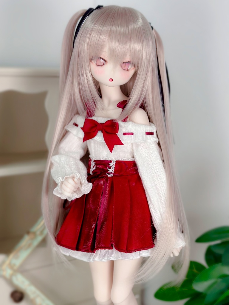 8~9インチ即納ウィッグ【ロングツーサイドアップ】MDD.DD.SDサイズ ドールウィッグ