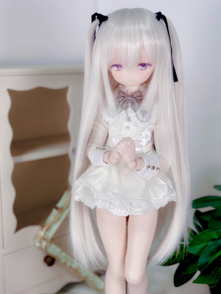 8~9インチ即納ウィッグ【ロングツーサイドアップ】MDD.DD.SDサイズ ドールウィッグ