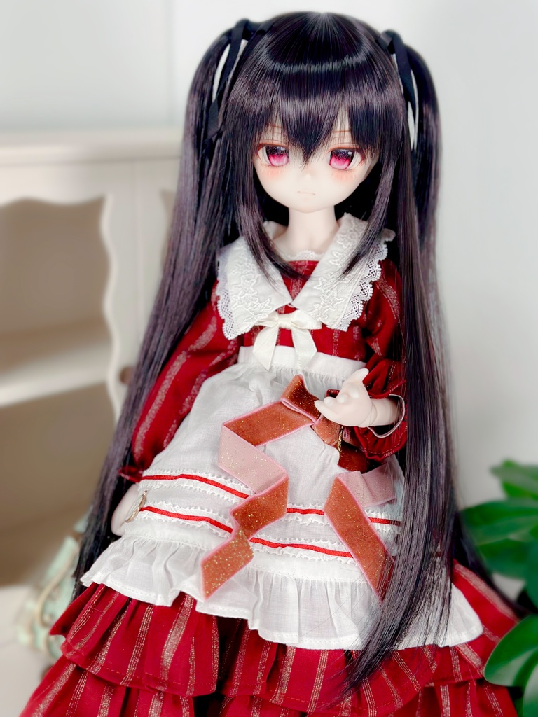 8~9インチ即納ウィッグ【ロングツーサイドアップ】MDD.DD.SDサイズ ドールウィッグ