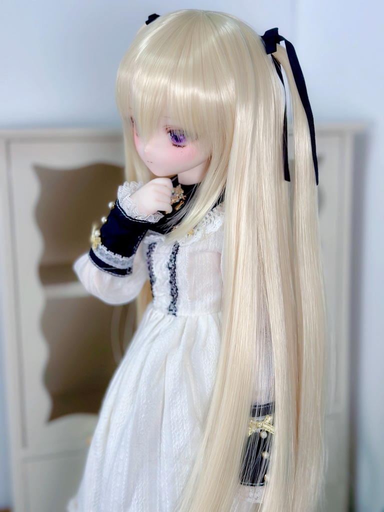 8~9インチ即納ウィッグ【ロングツーサイドアップ】MDD.DD.SDサイズ ドールウィッグ