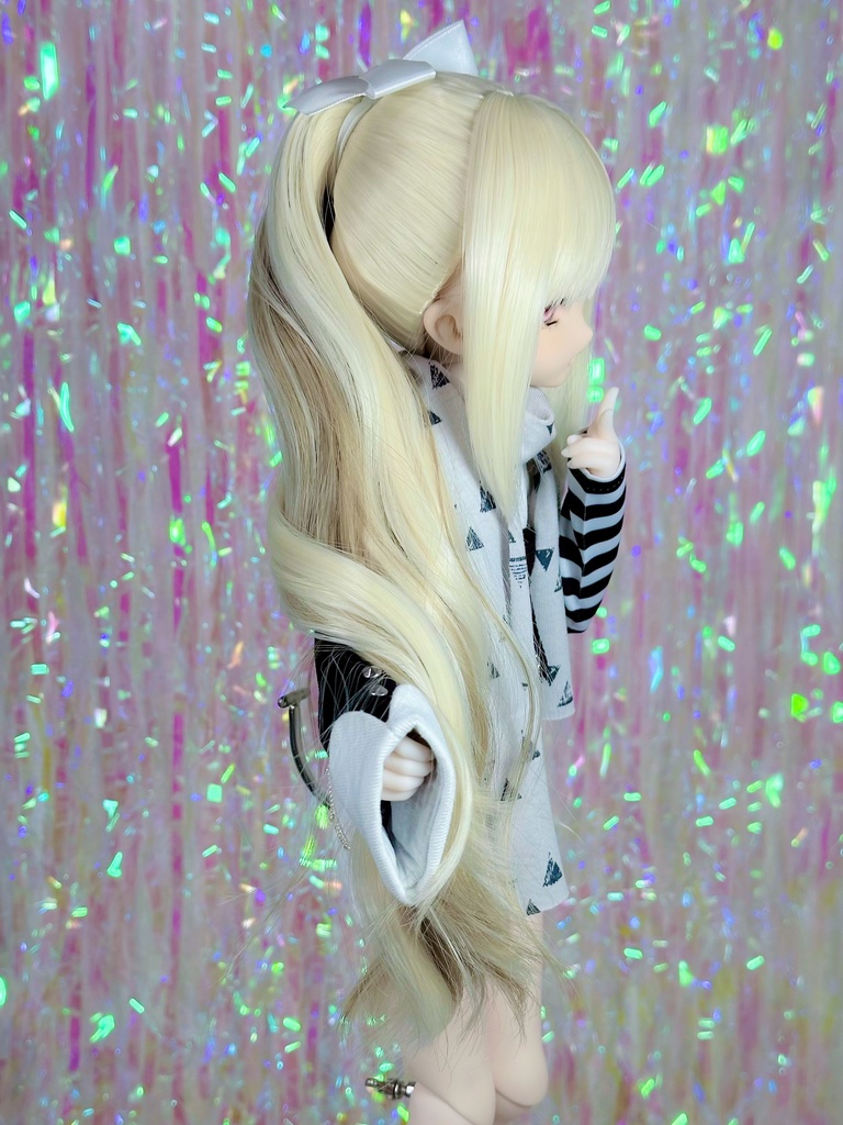 【9/27(土)21時〜通販開始】 8~9インチ即納ウィッグ【エアリーポニーテール】MDD.DD.SDサイズ ドールウィッグ