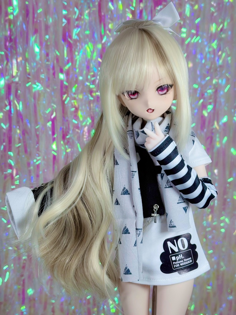 【9/27(土)21時〜通販開始】 8~9インチ即納ウィッグ【エアリーポニーテール】MDD.DD.SDサイズ ドールウィッグ