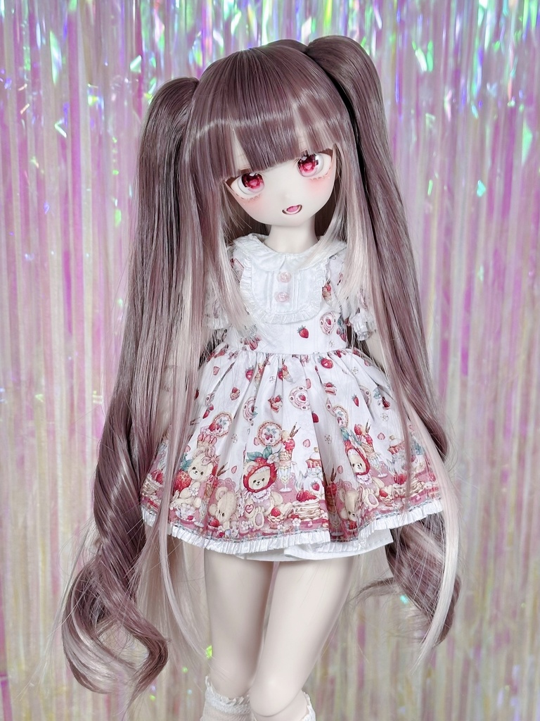 8~9インチ即納ウィッグ【ロイヤルツインロール】MDD.DD.SDサイズ ドールウィッグ