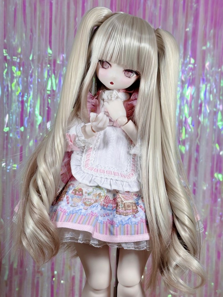 8~9インチ即納ウィッグ【ロイヤルツインロール】MDD.DD.SDサイズ ドールウィッグ