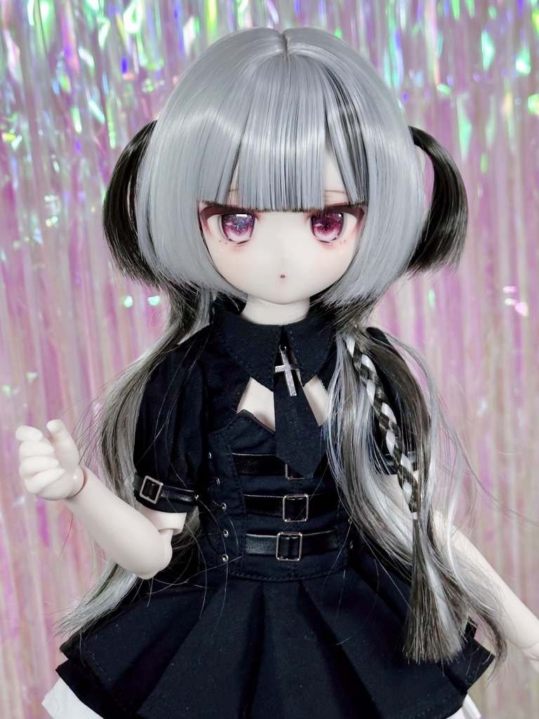 8~9インチ即納ウィッグ【ジェリーハーフツイン】MDD.DD.SDサイズ ドールウィッグ