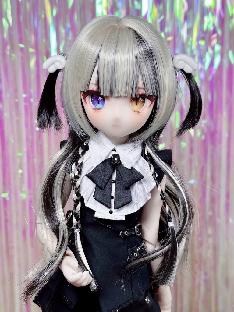 8~9インチ即納ウィッグ【ジェリーハーフツイン】MDD.DD.SDサイズ ドールウィッグ