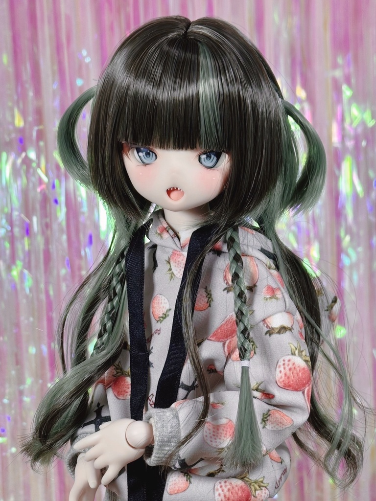 8~9インチ即納ウィッグ【ジェリーハーフツイン】MDD.DD.SDサイズ ドールウィッグ