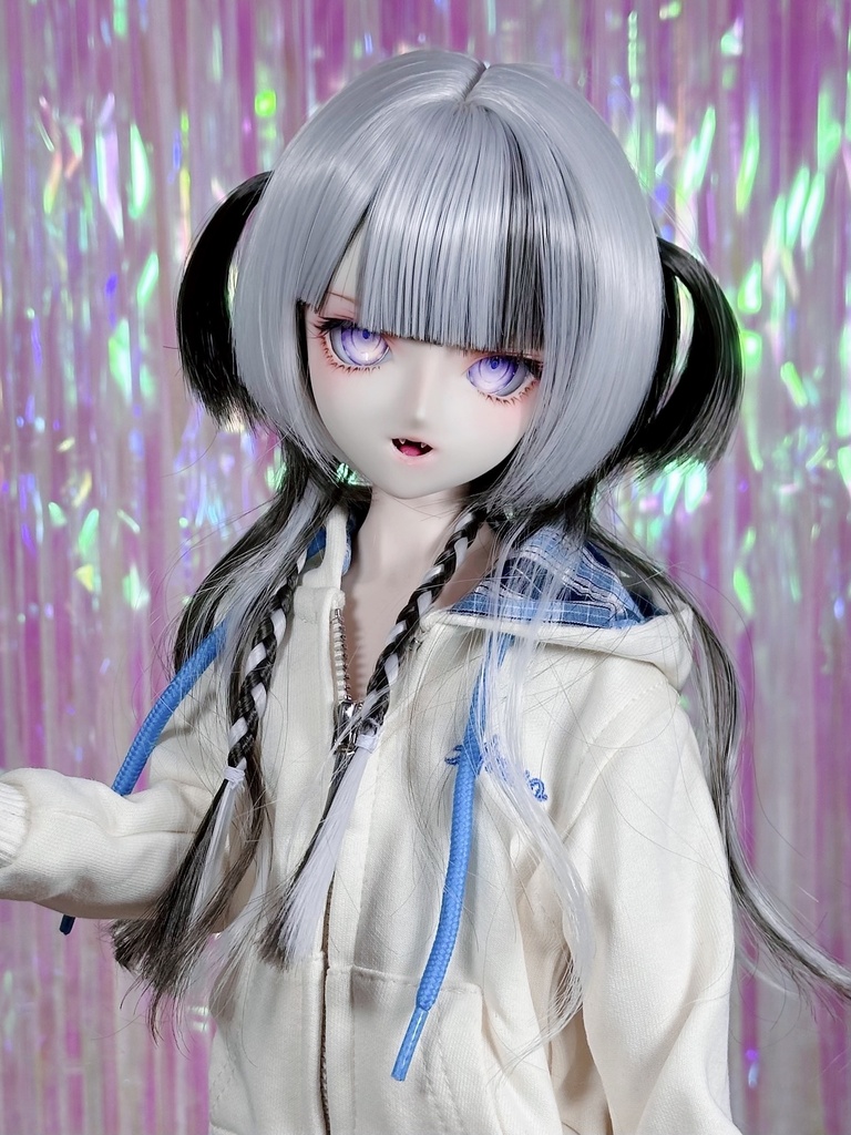 8~9インチ即納ウィッグ【ジェリーハーフツイン】MDD.DD.SDサイズ ドールウィッグ