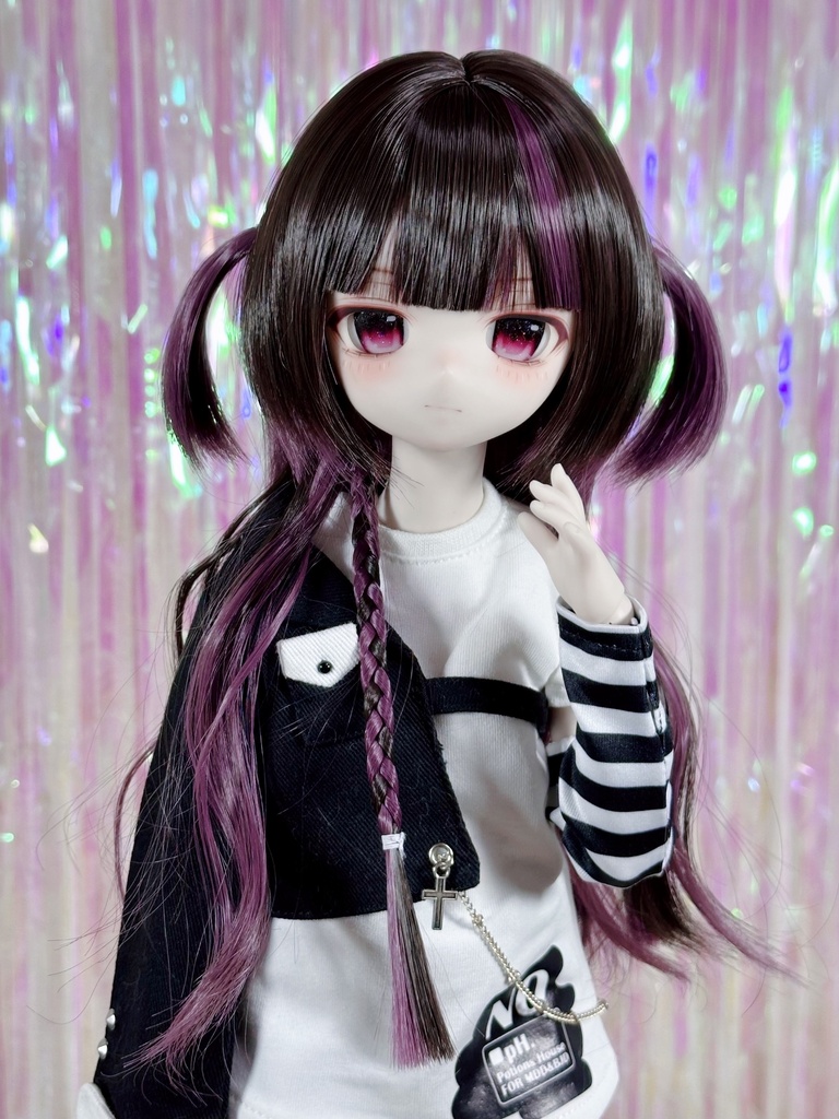 8~9インチ即納ウィッグ【ジェリーハーフツイン】MDD.DD.SDサイズ ドールウィッグ