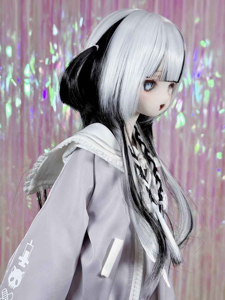 8~9インチ即納ウィッグ【ジェリーハーフツイン】MDD.DD.SDサイズ ドールウィッグ
