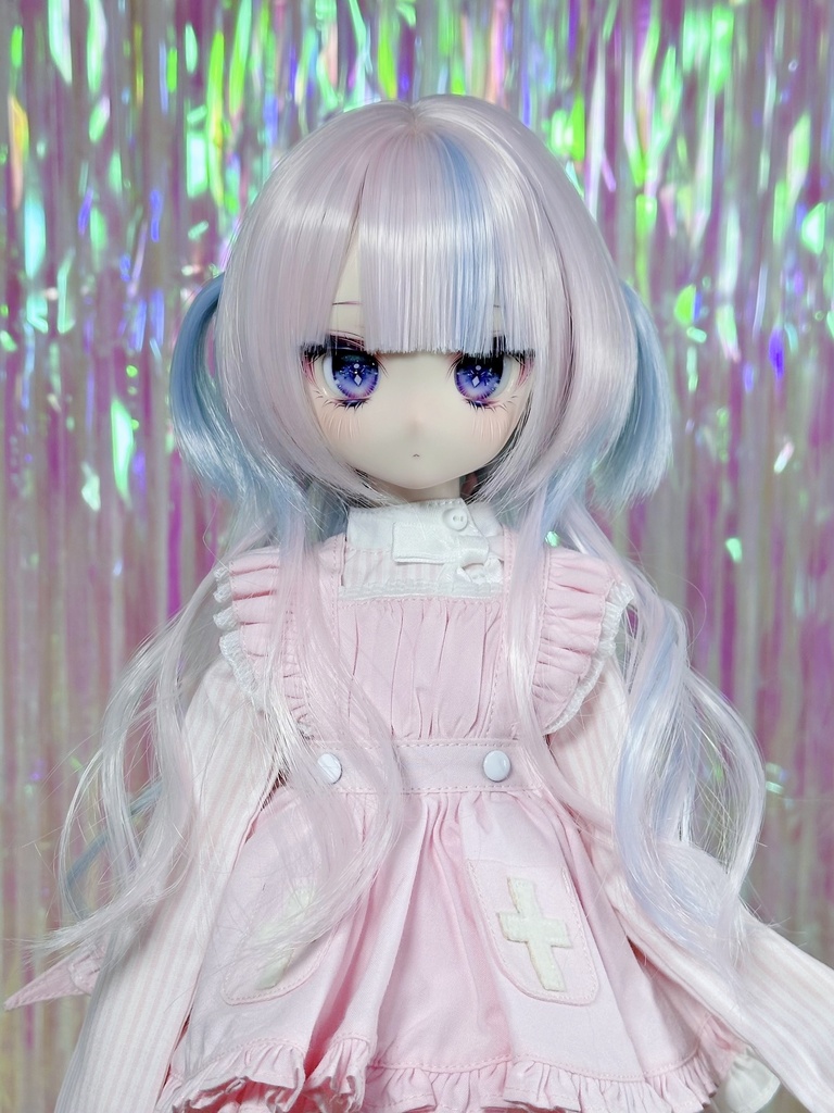 8~9インチ即納ウィッグ【ジェリーハーフツイン】MDD.DD.SDサイズ ドールウィッグ