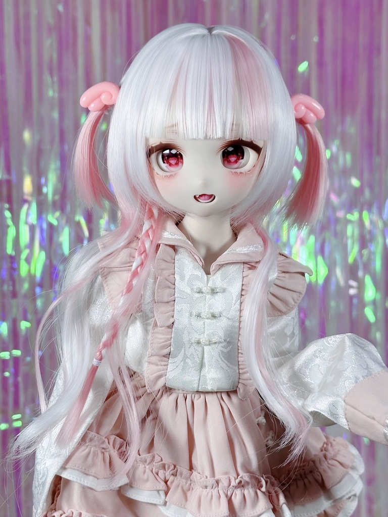 8~9インチ即納ウィッグ【ジェリーハーフツイン】MDD.DD.SDサイズ ドールウィッグ