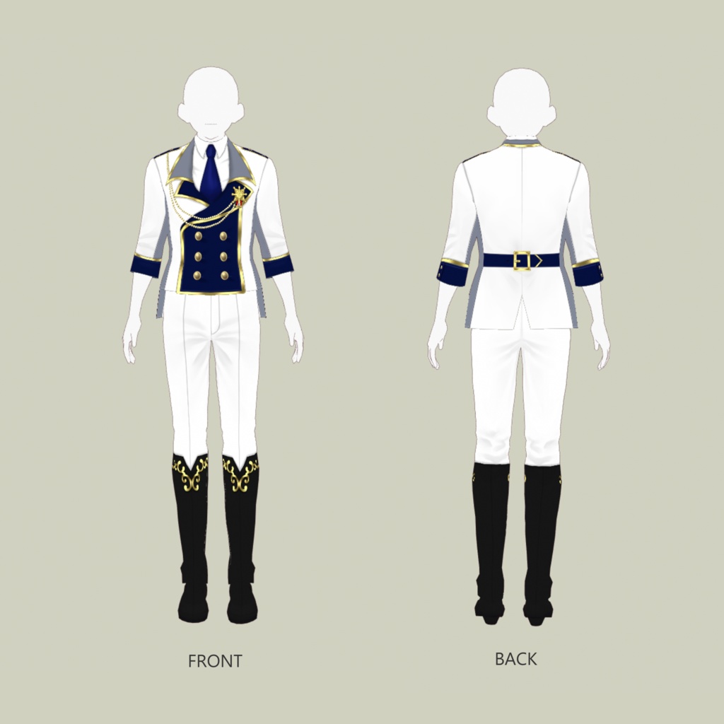 【VRoid】アイドル衣装_夏の青空【テクスチャ】