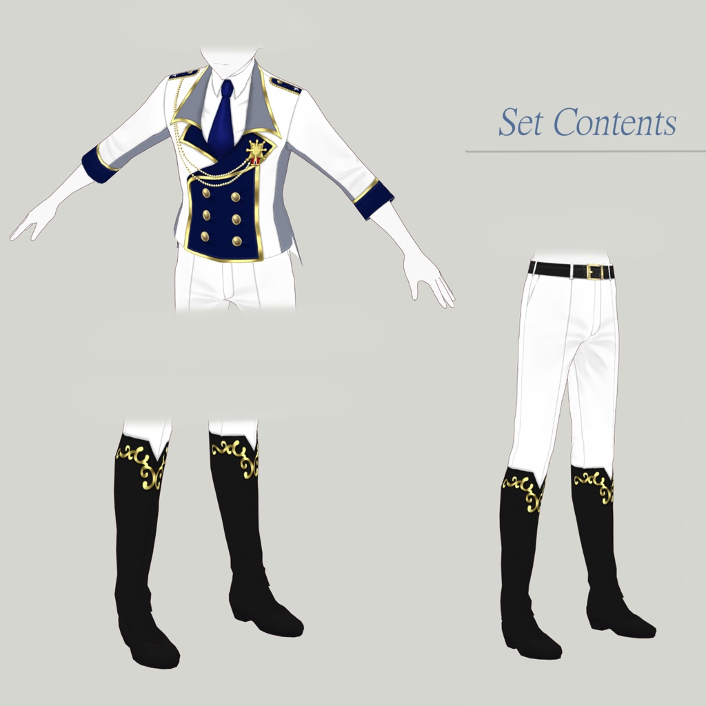 【VRoid】アイドル衣装_夏の青空【テクスチャ】