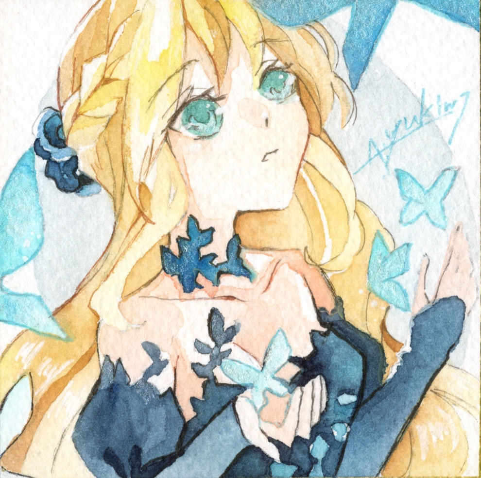 アナログ原画◇ミニ色紙