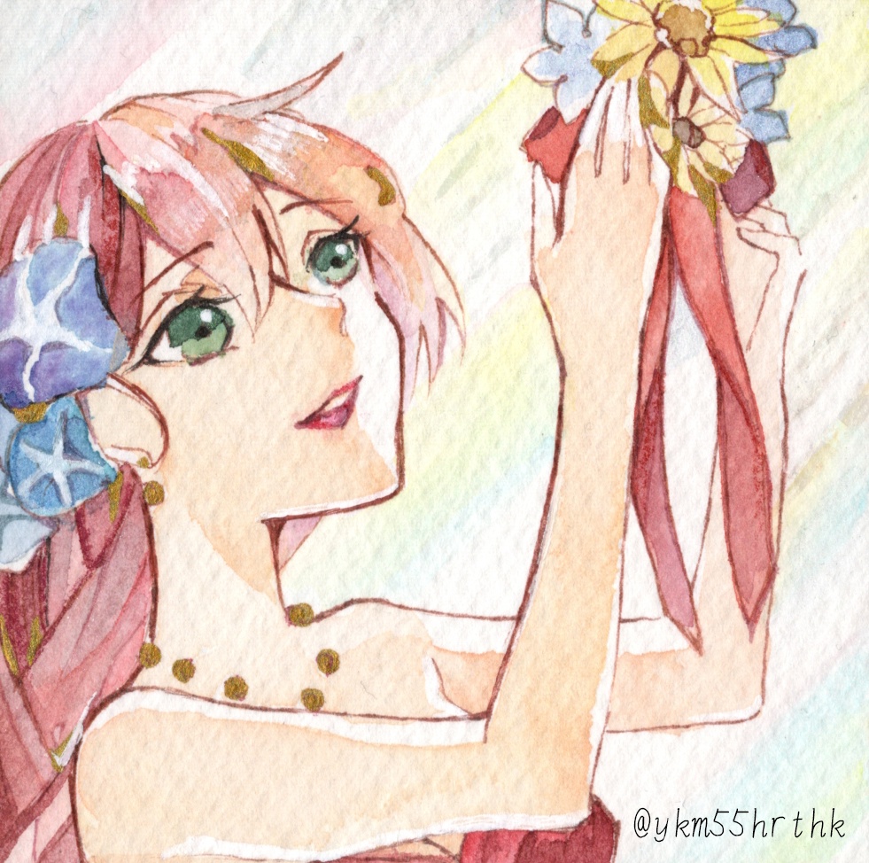 アナログ原画◇ミニ色紙