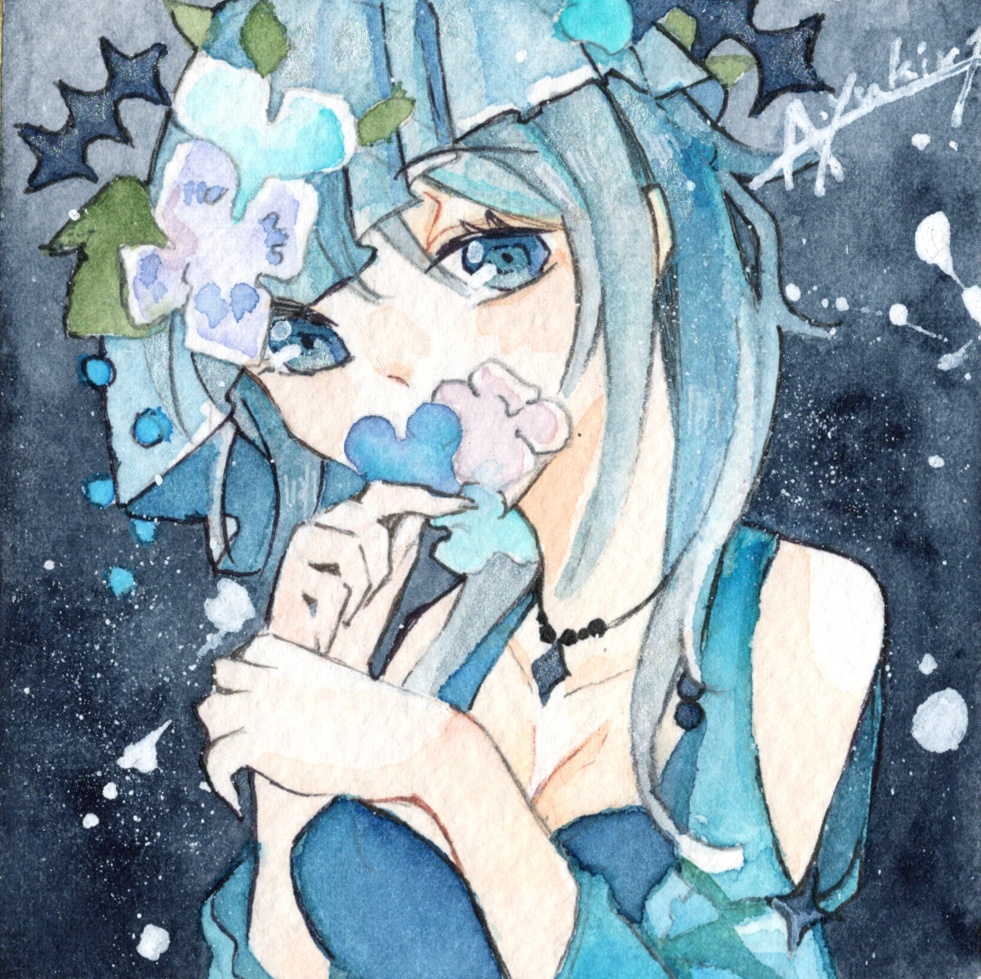 アナログ原画◇ミニ色紙