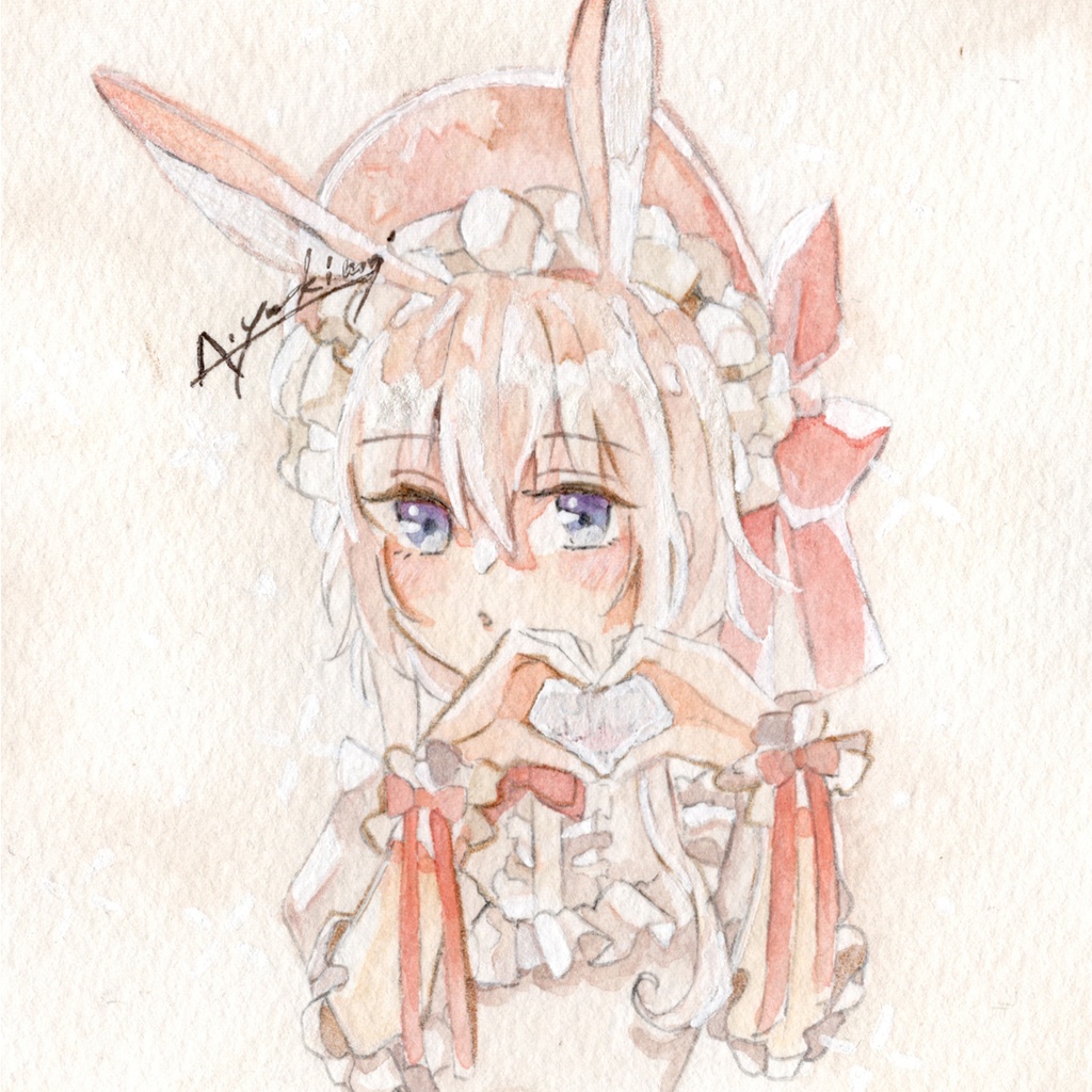 アナログ原画(額縁)◇白の世界