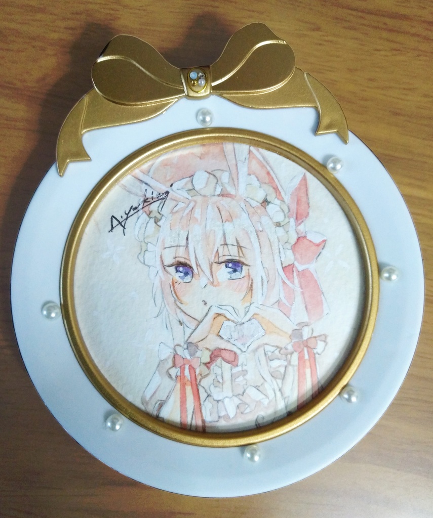 アナログ原画(額縁)◇白の世界