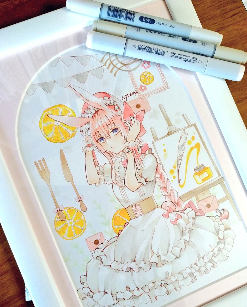 アナログ原画(額縁)◇白の世界