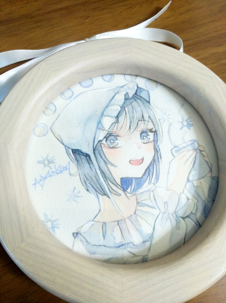 アナログ原画(額縁)◇白の世界