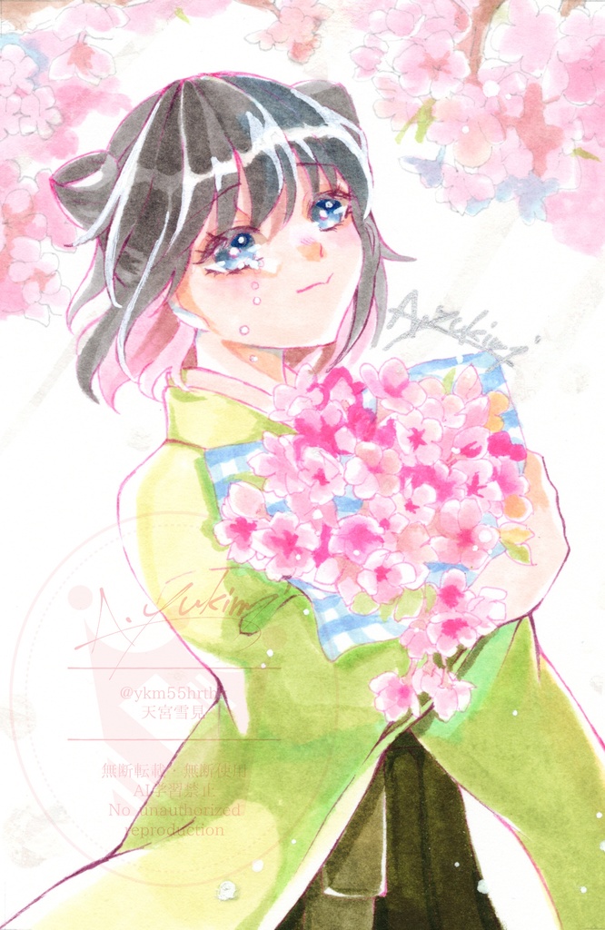 NEW アナログ原画（原画）◇春の作品