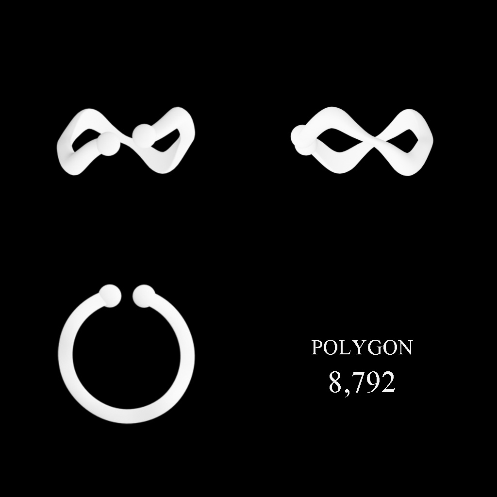 Silver Ring for VRChat【ring series S1】