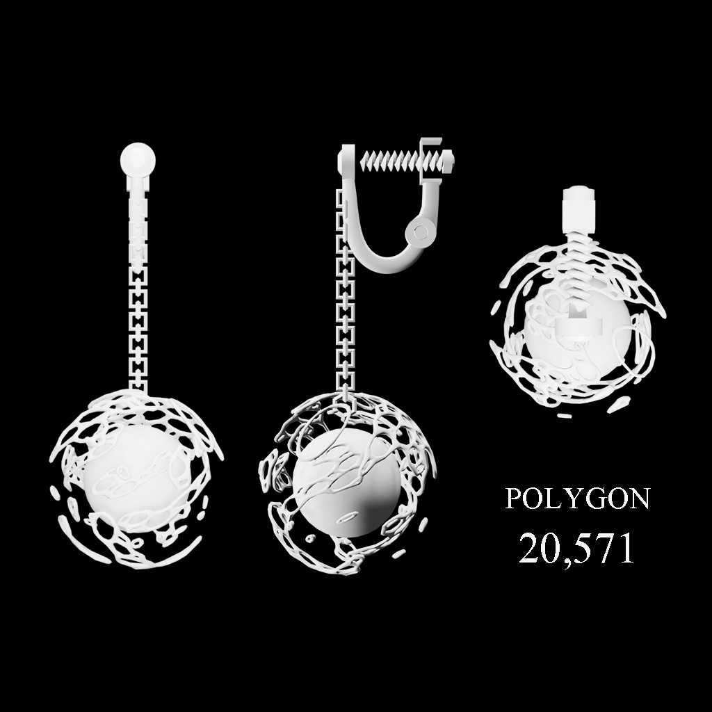Color Earring for VRChat【earring series E2】