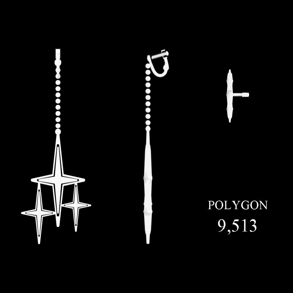 Color Earring for VRChat【earring series E4】